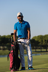 Image showing golfer  portrait at golf  course