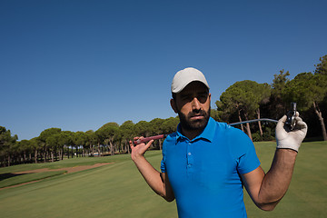 Image showing golf player portrait at course