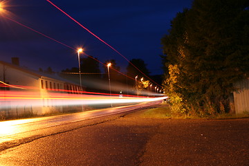 Image showing Night Road Lights