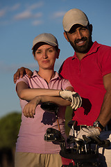 Image showing portrait of couple on golf course