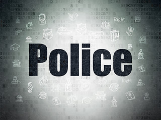 Image showing Law concept: Police on Digital Data Paper background