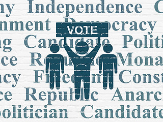 Image showing Political concept: Election Campaign on wall background