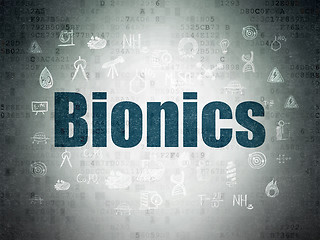 Image showing Science concept: Bionics on Digital Data Paper background