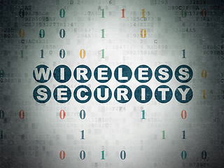 Image showing Protection concept: Wireless Security on Digital Data Paper background