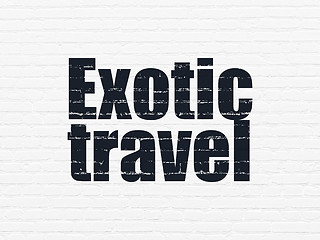 Image showing Travel concept: Exotic Travel on wall background