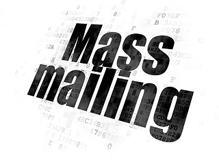 Image showing Marketing concept: Mass Mailing on Digital background