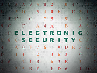 Image showing Security concept: Electronic Security on Digital Data Paper background