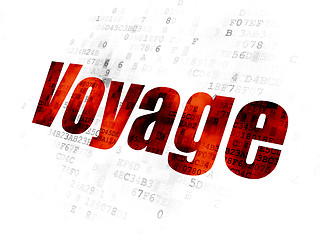 Image showing Vacation concept: Voyage on Digital background