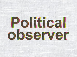 Image showing Politics concept: Political Observer on fabric texture background