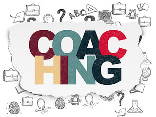 Image showing Learning concept: Coaching on Torn Paper background