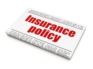 Image showing Insurance concept: newspaper headline Insurance Policy
