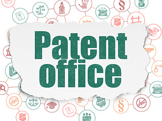 Image showing Law concept: Patent Office on Torn Paper background