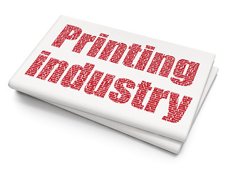 Image showing Manufacuring concept: Printing Industry on Blank Newspaper background