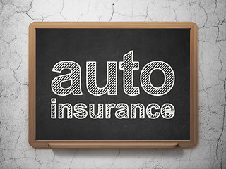 Image showing Insurance concept: Auto Insurance on chalkboard background