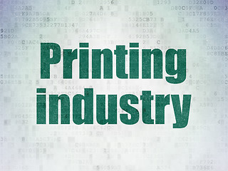 Image showing Industry concept: Printing Industry on Digital Data Paper background