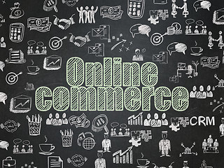 Image showing Finance concept: Online Commerce on School board background