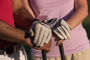 Image showing portrait of couple on golf course