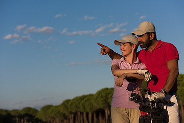 Image showing portrait of couple on golf course