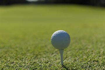 Image showing golf ball on tee