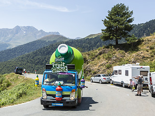 Image showing Teisseire Caravan in Pyrenees Mountains - Tour de France 2015