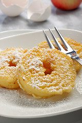 Image showing Fried apple rings