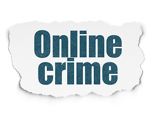 Image showing Privacy concept: Online Crime on Torn Paper background