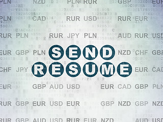 Image showing Finance concept: Send Resume on Digital Data Paper background