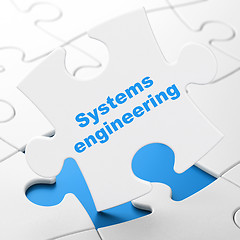 Image showing Science concept: Systems Engineering on puzzle background