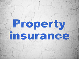Image showing Insurance concept: Property Insurance on wall background