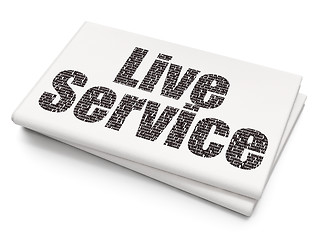 Image showing Finance concept: Live Service on Blank Newspaper background