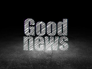 Image showing News concept: Good News in grunge dark room