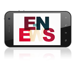 Image showing News concept: Smartphone with E-news on  display