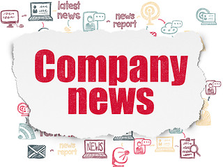 Image showing News concept: Company News on Torn Paper background