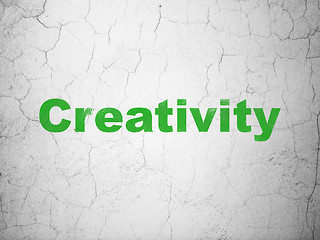 Image showing Marketing concept: Creativity on wall background