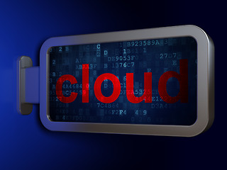 Image showing Cloud technology concept: Cloud on billboard background