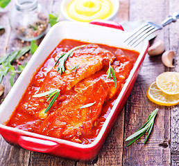 Image showing fish with sauce