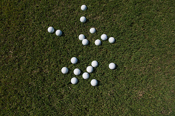 Image showing golf balls background