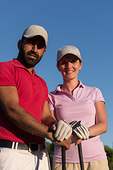 Image showing portrait of couple on golf course