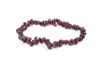 Image showing Splintered garnet chain on white background