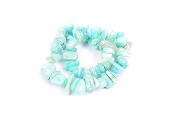 Image showing Splintered amazonite chain on white background