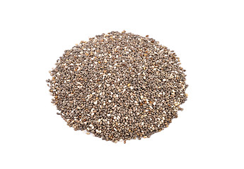 Image showing Chia seeds on white background