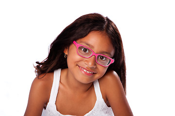 Image showing Happy smiling girl with glasses