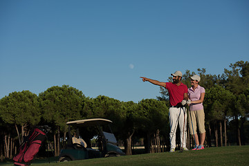 Image showing portrait of couple on golf course