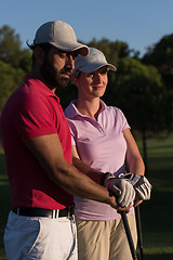 Image showing portrait of couple on golf course