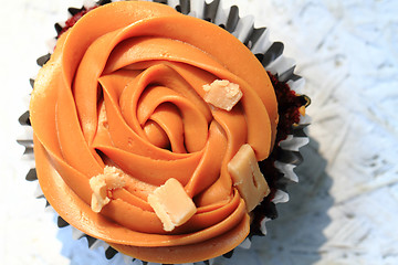 Image showing caramel cupcake isolated