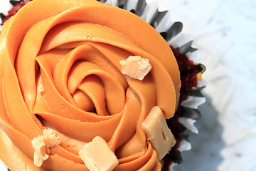 Image showing caramel cupcake isolated
