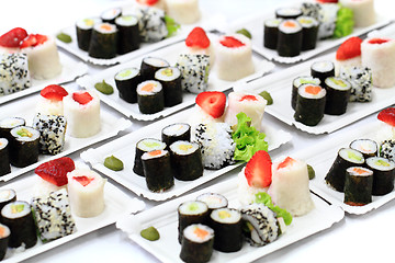 Image showing sushi food background