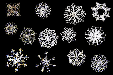 Image showing white christmas snowflakes