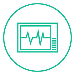 Image showing Heart monitor line icon.