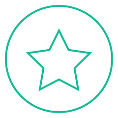 Image showing Rating star line icon.